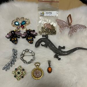 Vintage Brooches and Necklace Charms